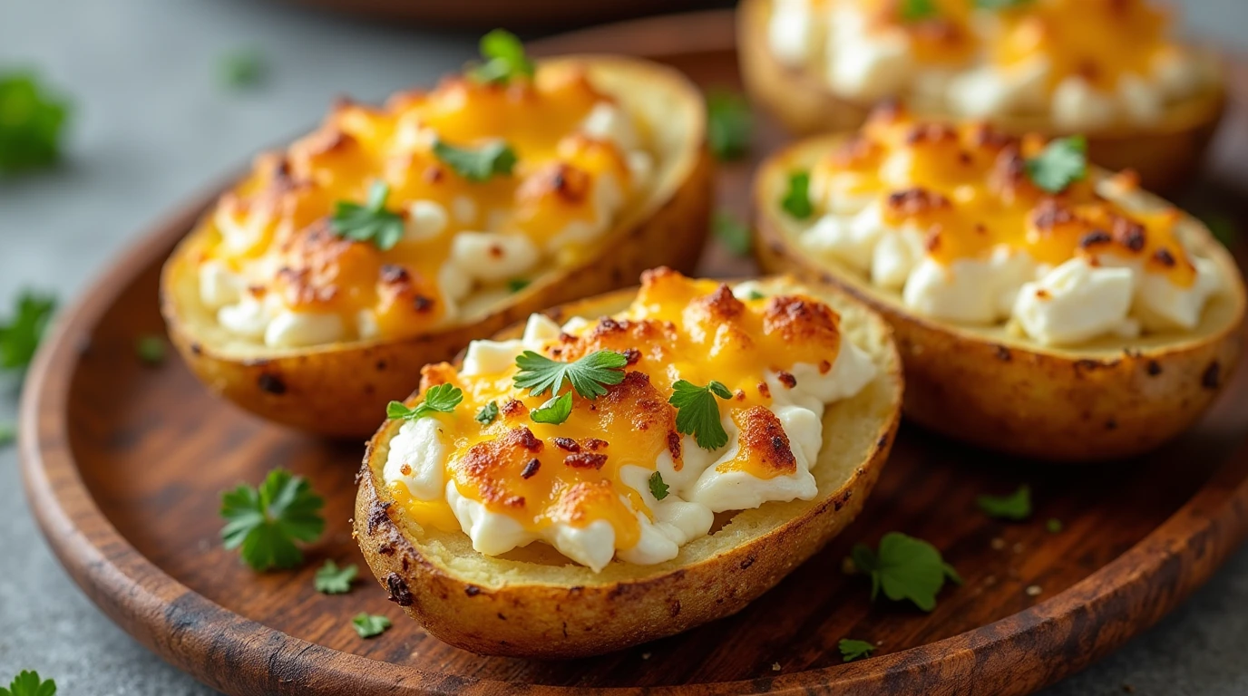 Cottage Cheese Recipe for Air Fryer Baked Potato Skins