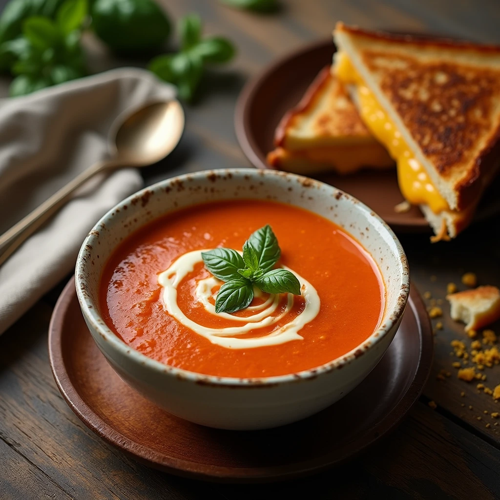 tomato soup and grilled cheese